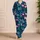 Tropical Flamingos and Palm Leaves for Relaxed Summer Coastal Getaways Satin Pajamas Set - 4