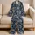 Golden Palm And Monstera Leaves For Relaxed Tropical Vacation Style Satin Pajamas Set - 5