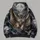 Owl in Moonlit Flight with Small Birds for Nature Lovers and Night Sky Enthusiasts All-over Print Hoodie (Lightweight) - 5