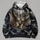 Owl in Moonlit Flight with Small Birds for Nature Lovers and Night Sky Enthusiasts All-over Print Hoodie (Lightweight) - 4