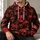 Crimson Skull Collage for Bold Autumn Street Style and Everyday Wear All-over Print Hoodie (Lightweight) - 6