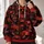 Crimson Skull Collage for Bold Autumn Street Style and Everyday Wear All-over Print Hoodie (Lightweight) - 2