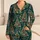 Swirling Christmas Trees and Golden Stars for Cozy Holiday Evenings and Men’s Gatherings Satin Pajamas Set - 1
