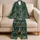 Swirling Christmas Trees and Golden Stars for Cozy Holiday Evenings and Men’s Gatherings Satin Pajamas Set - 5