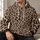 Brown Black Leopard Spots for Casual Streetwear and Everyday Weekend Style All-over Print Hoodie (Lightweight) - 6