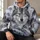 Realistic Wolf and Misty Mountain Forest Scene for Wilderness Weekend Adventures All-over Print Hoodie (Lightweight) - 6