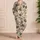 Monstera Hibiscus Tropical Foliage for Relaxed Island Getaways and Summer Lounging Satin Pajamas Set - 4