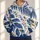 Navy Blue Botanical Florals for Relaxed Weekend Style and Everyday Casual Outings All-over Print Hoodie (Lightweight) - 1