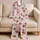 Watercolor Strawberries and Bows for Cozy Summer Mornings and Sweet Gift Giving at Home Satin Pajamas Set - 5