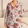 Watercolor Strawberries and Bows for Cozy Summer Mornings and Sweet Gift Giving at Home Satin Pajamas Set - 1