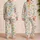 Colorful Dinosaur Sketches for Cozy Bedtime and Relaxed Family Weekends Satin Pajamas Set - 2