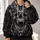 Gothic Skull And Butterfly Motif For Dark Alternative Style And Halloween Nights All-over Print Hoodie (Lightweight) - 2