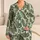 Tropical Monstera and Palm Leaves for Relaxed Island Getaways and Serene Summer Evenings Satin Pajamas Set - 1