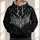 Black And White Paisley Bandana Motif For Everyday Fall Style And Gift Giving All-over Print Hoodie (Lightweight) - 1