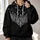 Black And White Paisley Bandana Motif For Everyday Fall Style And Gift Giving All-over Print Hoodie (Lightweight) - 2