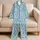 Sweet Panda Faces And Blue Hearts For Cozy Nights And Relaxed Weekends Satin Pajamas Set - 5