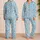 Sweet Panda Faces And Blue Hearts For Cozy Nights And Relaxed Weekends Satin Pajamas Set - 2
