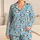 Sweet Panda Faces And Blue Hearts For Cozy Nights And Relaxed Weekends Satin Pajamas Set - 1