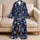 Gothic Skull And Violet Blooms For Spooky Halloween Nights And Cozy Autumn Evenings Satin Pajamas Set - 5