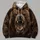 Roaring Brown Bear Portrait for Rugged Outdoor Adventures and Woodland Weekend Wear All-over Print Hoodie (Lightweight) - 4