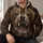 Roaring Brown Bear Portrait for Rugged Outdoor Adventures and Woodland Weekend Wear All-over Print Hoodie (Lightweight) - 6