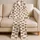 Cute Brown Bear Faces for Cozy Weekend Lounging and Sweet Gift Giving at Home Everyday Satin Pajamas Set - 5