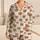 Cute Brown Bear Faces for Cozy Weekend Lounging and Sweet Gift Giving at Home Everyday Satin Pajamas Set - 1