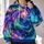 Iridescent Cosmic Vortex With Sparkling Stardust For Bold Everyday Street Style All-over Print Hoodie (Lightweight) - 2