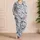 Cavalier Spaniel And Indigo Florals For Cozy Weekend Lounging Gift For Her Satin Pajamas Set - 4