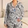 Cavalier Spaniel And Indigo Florals For Cozy Weekend Lounging Gift For Her Satin Pajamas Set - 1