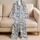 Cavalier Spaniel And Indigo Florals For Cozy Weekend Lounging Gift For Her Satin Pajamas Set - 5
