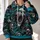 Multi-Headed Serpent and Banshee Skull for Gothic Halloween and Dark Fantasy Fans All-over Print Hoodie (Lightweight) - 2