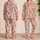 Pink Western Cactus, Bull Skull and Cowboy Boots for Relaxed Desert Getaways Satin Pajamas Set - 2