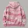 Rose Pink Abstract Brushstroke Texture for Casual Spring Autumn Outings and Everyday Wear All-over Print Hoodie (Lightweight) - 5