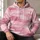 Rose Pink Abstract Brushstroke Texture for Casual Spring Autumn Outings and Everyday Wear All-over Print Hoodie (Lightweight) - 6