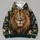 Regal Lion Portrait and Vintage Botanicals for Confident Everyday Casual Wear All-over Print Hoodie (Lightweight) - 4