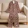 Blush Rose Leopard Spots for Cozy Lounge Evenings and Chic Weekend Relaxation at Home Satin Pajamas Set - 5