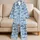 Blue Shark Ocean Life for Relaxed Coastal Evenings, Beach Lovers and Weekend Lounging Satin Pajamas Set - 5