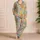 Colorful Floral Patchwork Motifs for Cozy Home Lounging and Relaxed Evenings at Home Satin Pajamas Set - 4