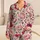 Burgundy Poppies And Blush Peonies For Cozy Cottage Evenings And Relaxed Lounging Satin Pajamas Set - 1
