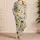 Sunflowers, Honeybees and Lavender for Cozy Lounging at Home, Women's Botanical Style Satin Pajamas Set - 4