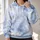Hazy Blue And White Cloud Wash For Everyday Streetwear And Creative City Style All-over Print Hoodie (Lightweight) - 2