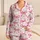 Pink Bow and Heart Motifs for Romantic Valentine Gifting and Sweet Springtime Style Satin Pajamas Set - 1