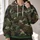 Olive Woodland Camouflage for Outdoor Adventures and Everyday Urban Streetwear Style All-over Print Hoodie (Lightweight) - 2