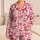 Cherry And Ribbon Bow Motifs For Sweet Cozy Evenings And Relaxed At-Home Style For Her Satin Pajamas Set - 1