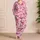 Cherry And Ribbon Bow Motifs For Sweet Cozy Evenings And Relaxed At-Home Style For Her Satin Pajamas Set - 4