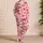 Red Ribbon Bows on Blush Pink for Romantic Springtime Gifting Satin Pajamas Set - 4