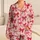 Red Ribbon Bows on Blush Pink for Romantic Springtime Gifting Satin Pajamas Set - 1