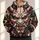 Ornate Horned Demon Mask for Dark Alternative Streetwear and Halloween Night Out All-over Print Hoodie (Lightweight) - 1