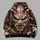 Ornate Horned Demon Mask for Dark Alternative Streetwear and Halloween Night Out All-over Print Hoodie (Lightweight) - 5